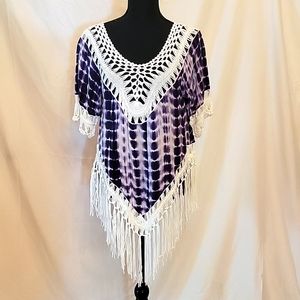 Tie dye macrame top